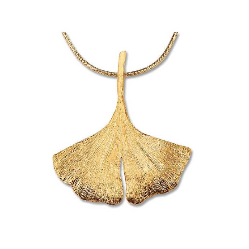 Collar Ginkgo de plata de ley