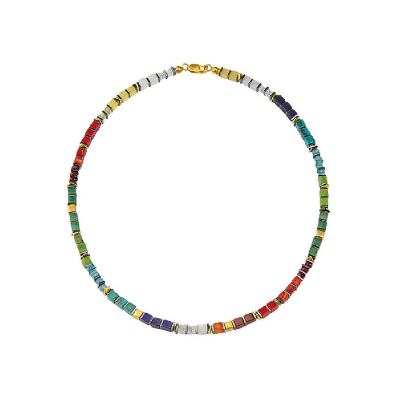 Collar "Rainbow Cubes"