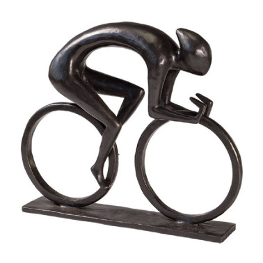 Escultura "Ciclista de carreras", bronce