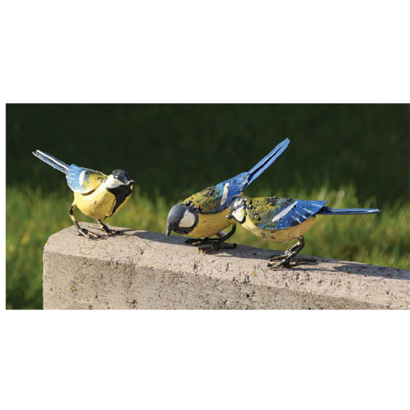 Objetos decorativos "Tetas azules", 3 piezas