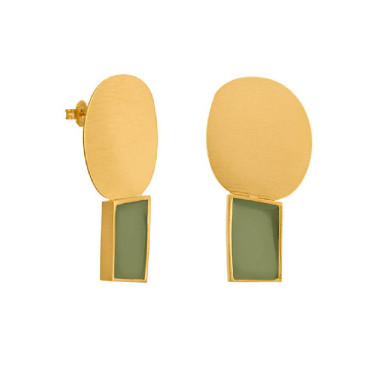 Pendientes "Collage Verde"